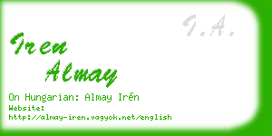 iren almay business card